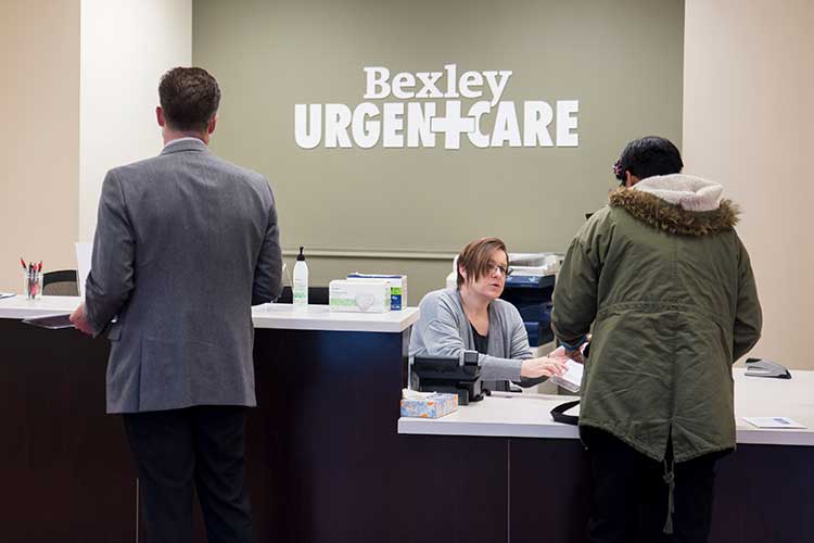 reception area at Bexley Urgent Care in Ohio